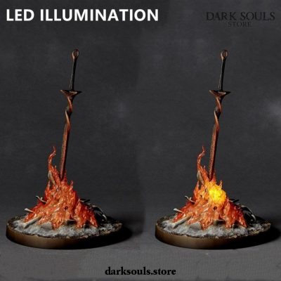 2021 Dark Souls Led Illumination Bonfire Lit Light-Up Statue