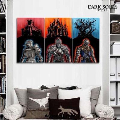 3 Piece Dark Souls Iii Kinight Wall Art