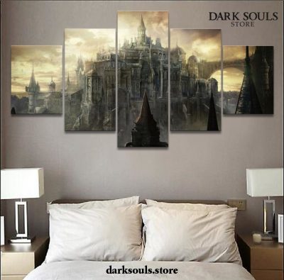 5 Pieces Dark Souls Iii Castle Canvas Wall Art