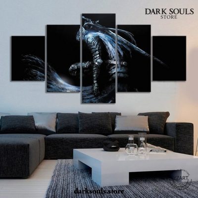 5 Pieces Dark Souls Shadow Warrior Canvas Wall Art