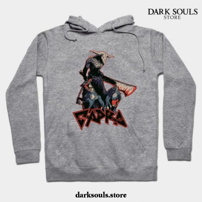 Capra Demon Unofficial Dark Souls Metal Band Tee Hoodie Gray / S