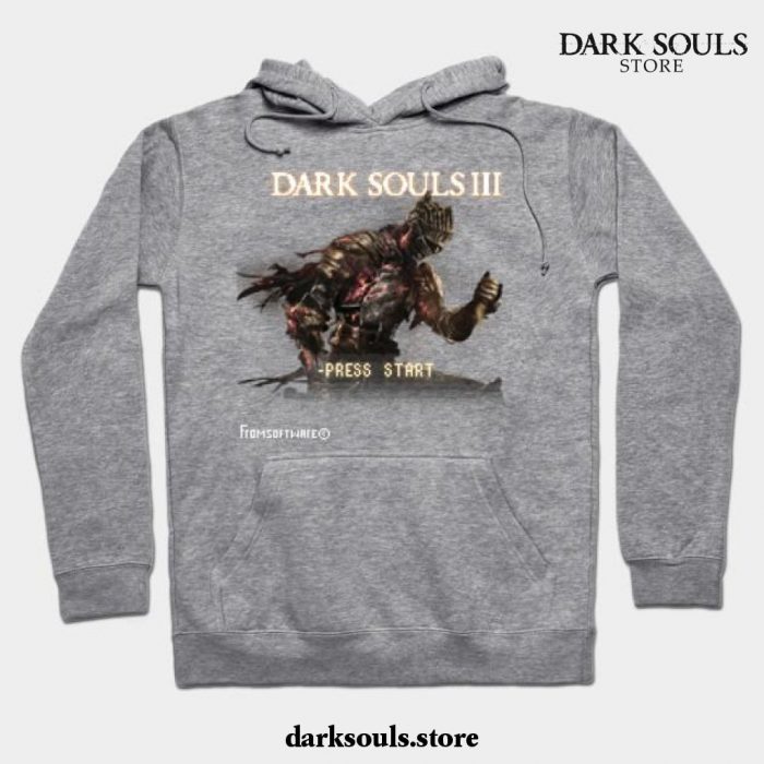 Dark Souls 3 Retro Game Hoodie Gray / S