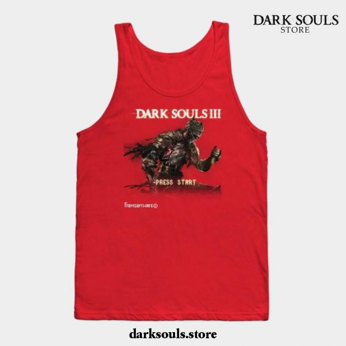 Dark Souls 3 Retro Game Tank Top Red / S