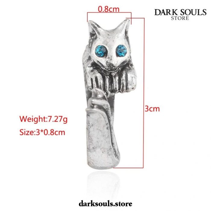 Dark Souls 3 Vintage Alloy Snake Cat Shape Metal Rings