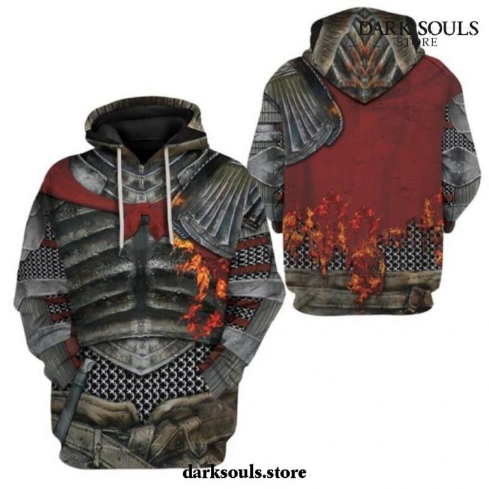 Dark Souls Knight Red Cloak Cosplay 3D Hoodie