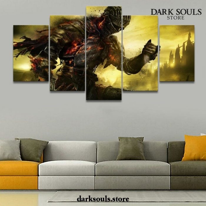 New 5 Pieces Dark Souls Warrior Canvas Wall Art