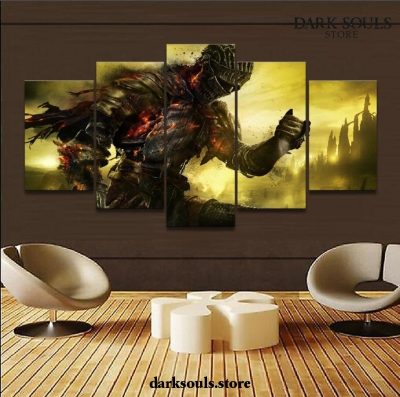 New 5 Pieces Dark Souls Warrior Canvas Wall Art