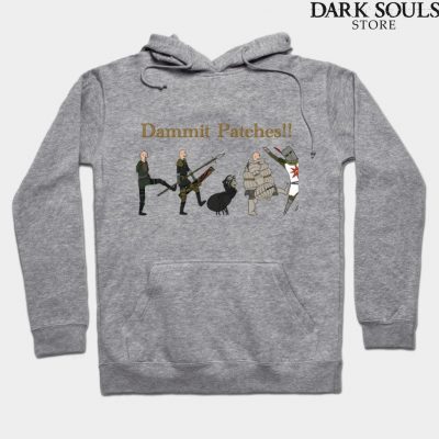 Damn It Patches Dark Souls Hoodie Gray / S