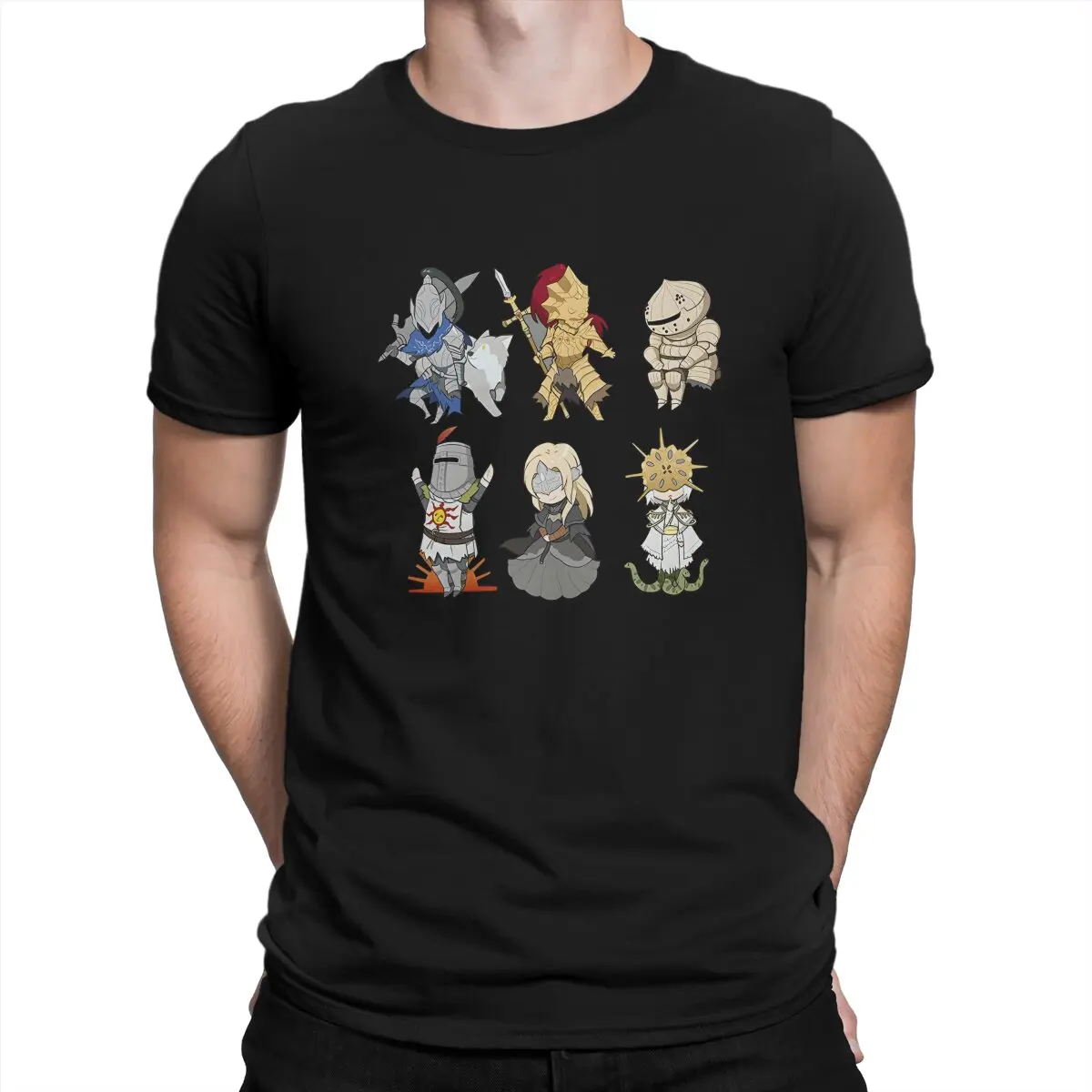 Chibi T Shirts for Men Fashion T Shirts O Neck Dark Souls Tees Short Sleeve Clothing - Dark Souls Store