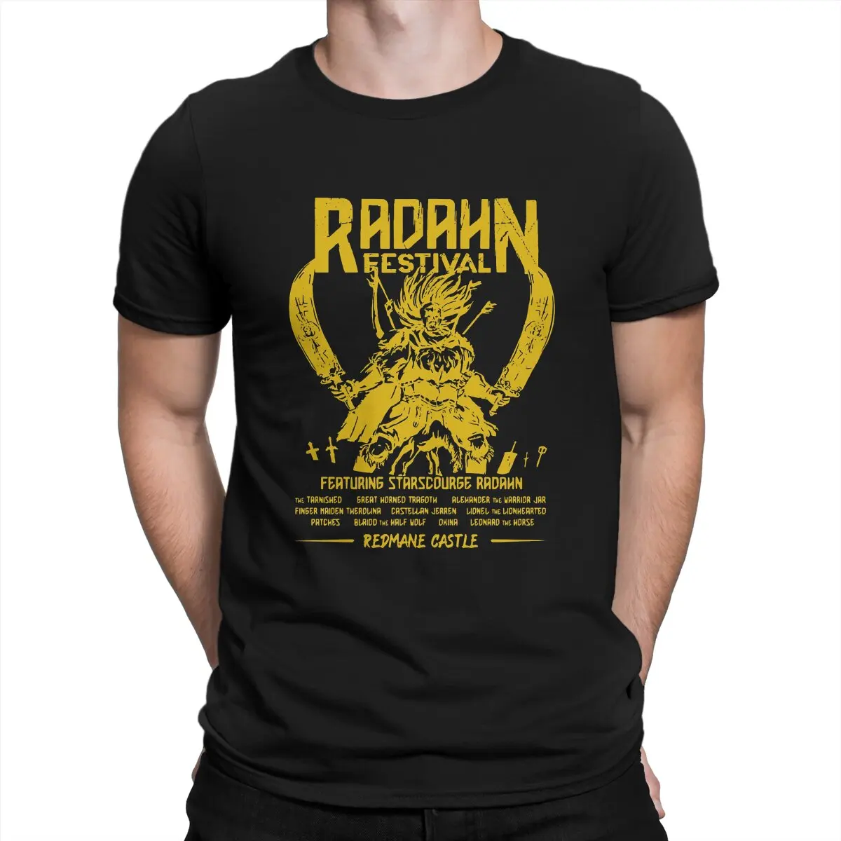 Men s T Shirt Festival Radahn Awesome Pure Cotton Tees Short Sleeve DARK SOULS T Shirts - Dark Souls Store